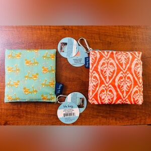Blu Bag Reusable Shopping Bags Set (2 pcs) Scooter Mint & Adras Orange